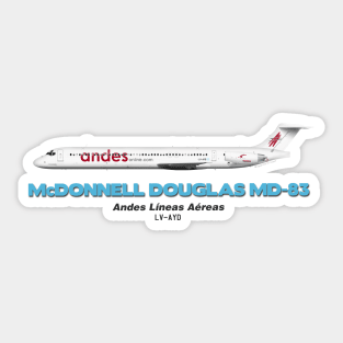 McDonnell Douglas MD-83 - Andes Líneas Aéreas Sticker